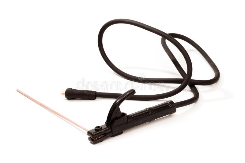 Electrode Holder Part of the Welding Machine Isolated on White Image