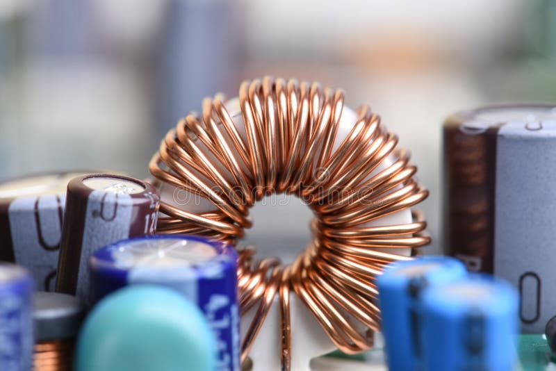 Electromagnetic coil, inductor on circuit board