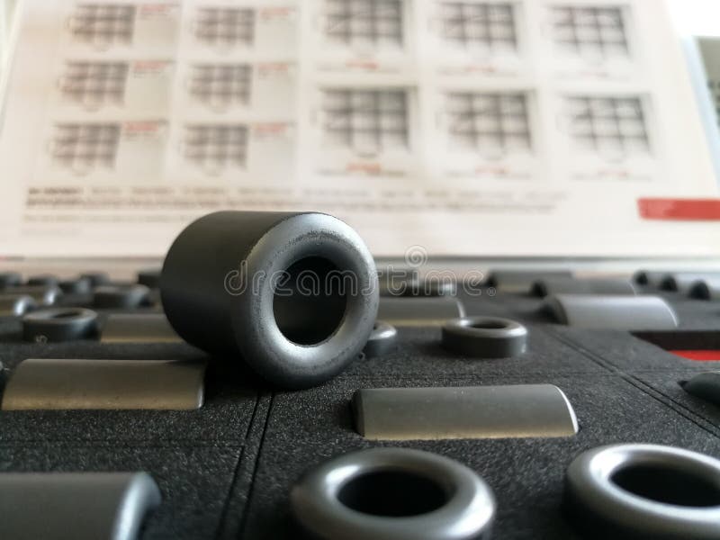 Ferrites for Cable Assembly for Automotive Applications Stock Photo
