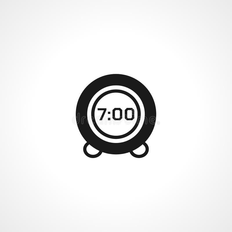 Electronic Alarm Clock Icon. Alarm Clock Vector Icon. Alarm Clock