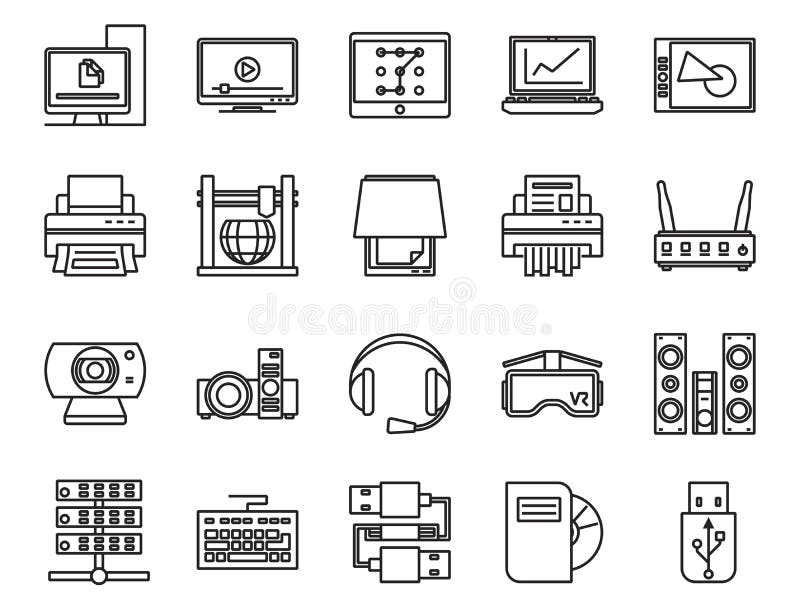 input and output devices clipart