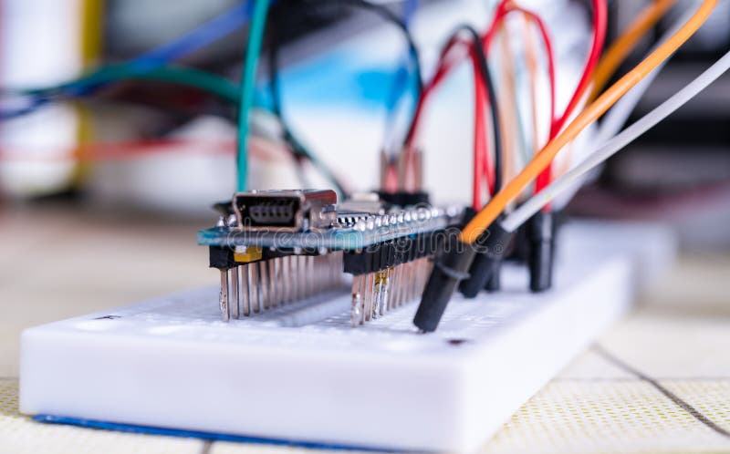 Electronic board in hardware repair shop stock photography Electronic board in hardware repair shop stock photography