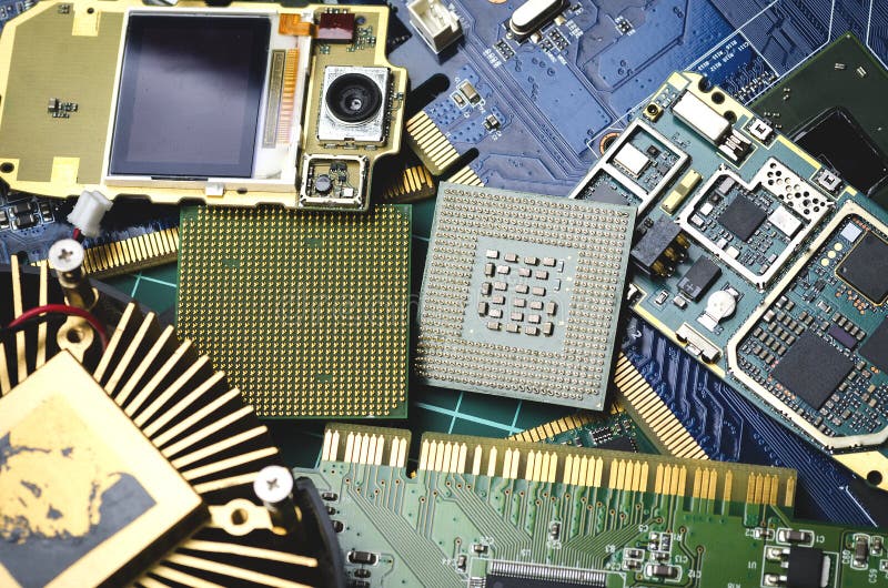 Electronic Boards for Spare Parts Stock Image Image of equipment