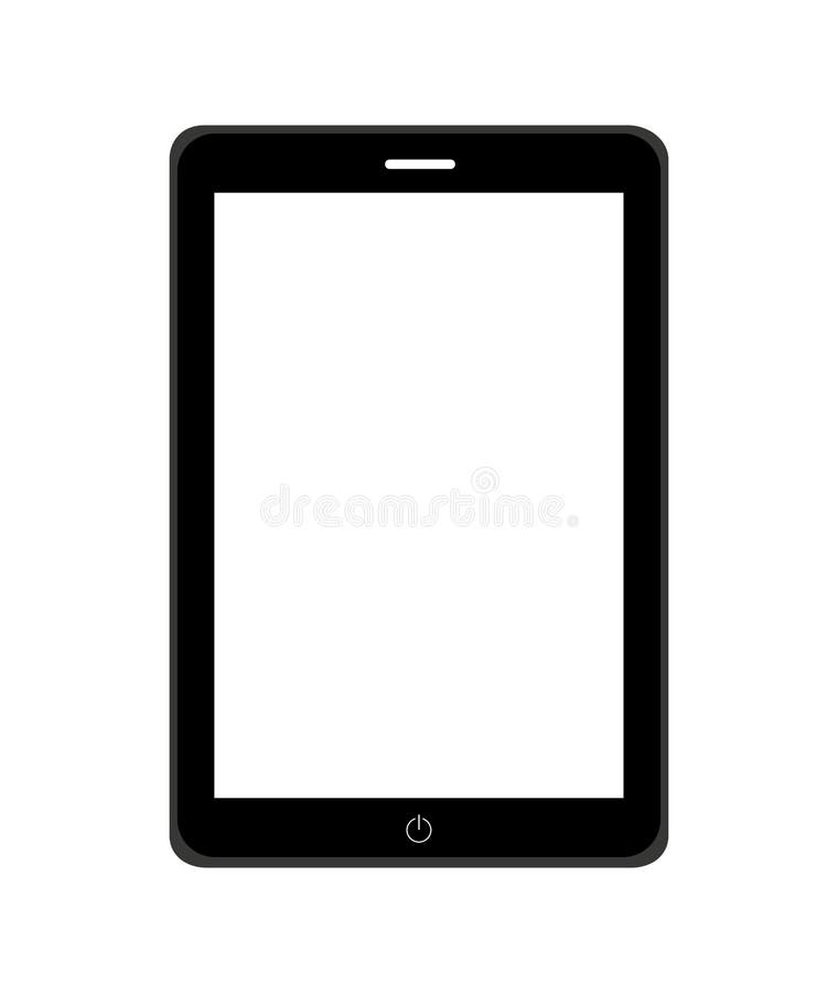 Electronic Book in Tablet Isolated Icon Design Stock Illustration