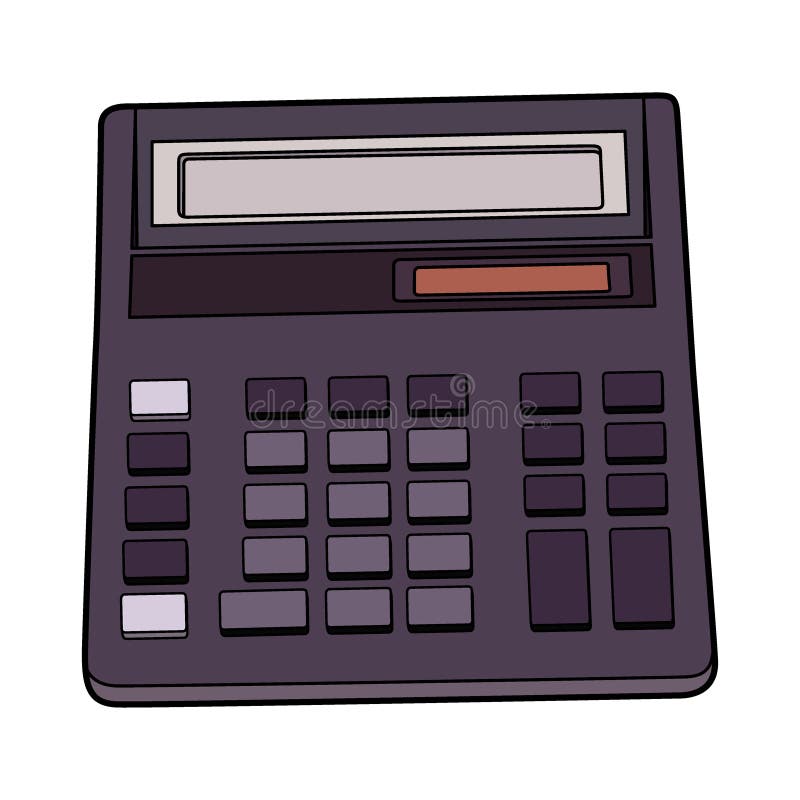 Electronic calculator illustration