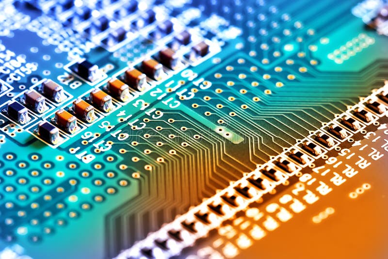 Electronic Circuit Board Part of Electronic Machine Component Concept ...