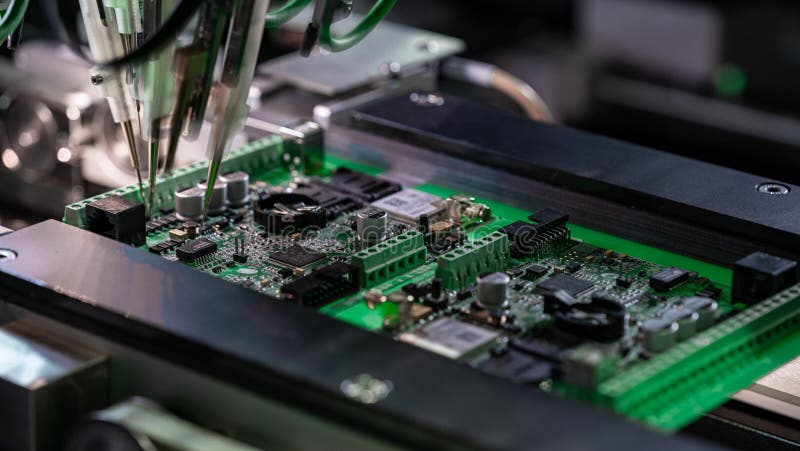 Electronic circuit board production. Manufacture of electronic chips