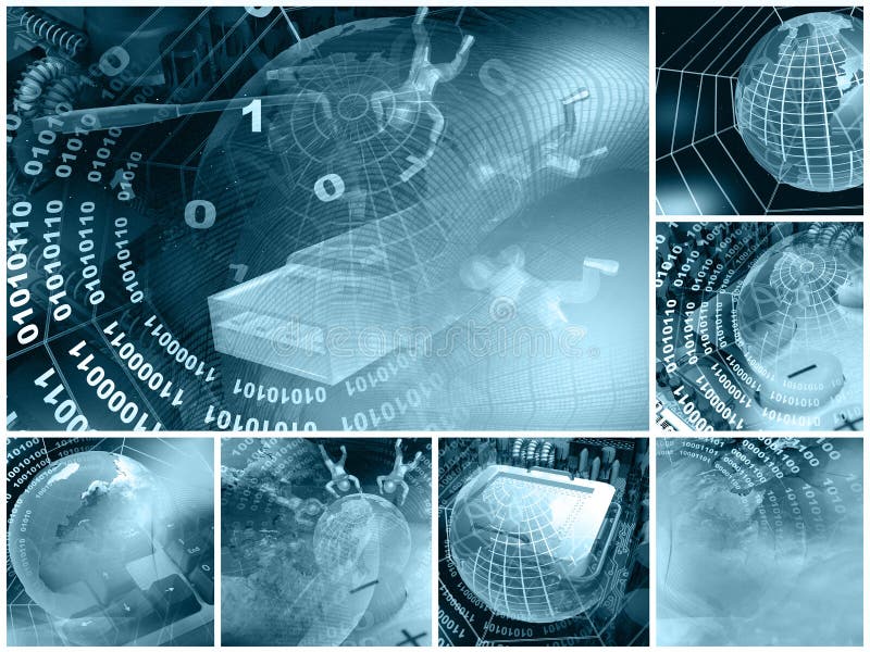 Electronic collage stock illustration. Illustration of media 11840346