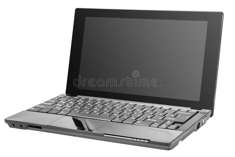 Electronic collection - Modern laptop isolated on white background royalty free stock photography Electronic collection - Modern laptop isolated on white background royalty free stock photography