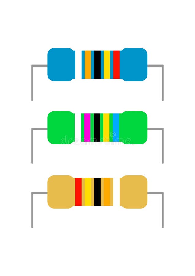 Electronic Component Resistor Marked with Colored Stripes Stock Illustration - Illustration of digital, closeup: 183676883 Electronic Component Resistor Marked with Colored Stripes Stock Illustration - Illustration of digital, closeup: 183676883