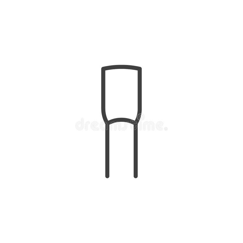 Electronic Component, Varistor Line Icon Stock Vector Illustration of