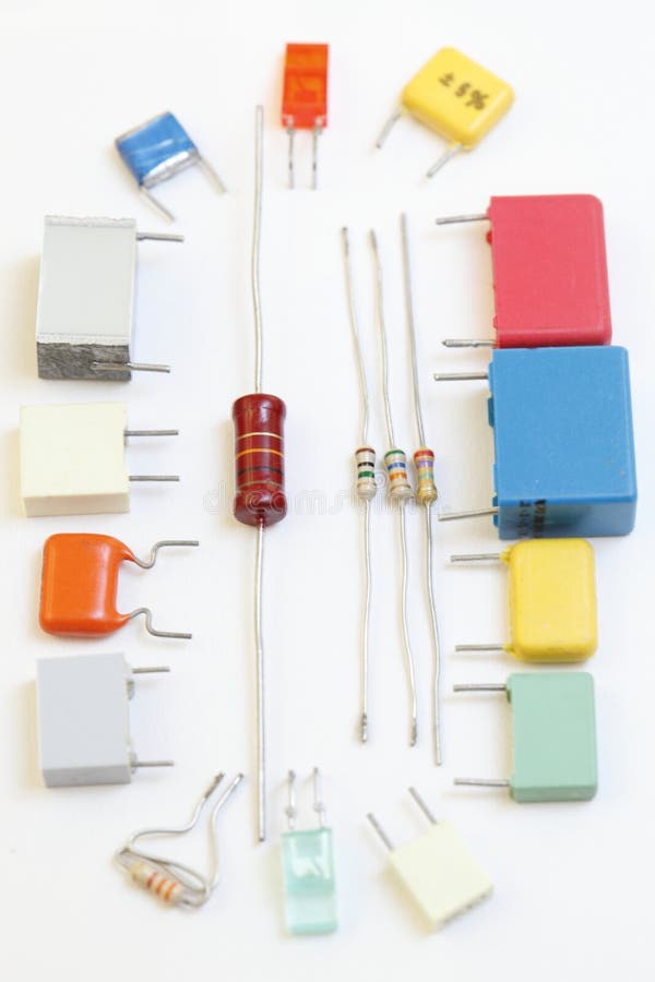 Electronic components stock illustration. Illustration of capacitor 26901736