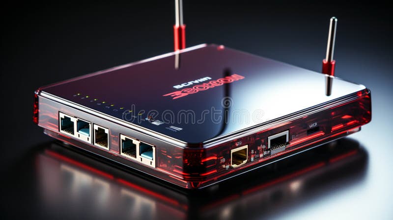 Electronic device wifi modem on white background ilustração do vetor.