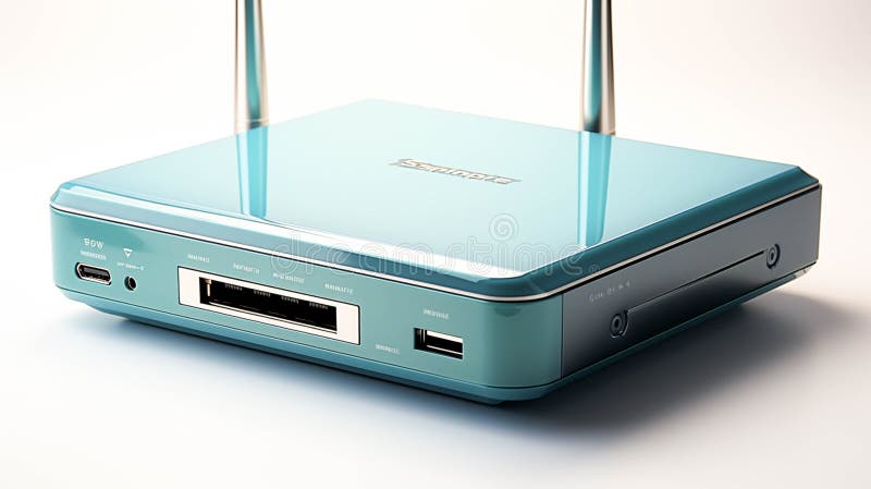 Electronic device wifi modem on white background ilustração royalty free.