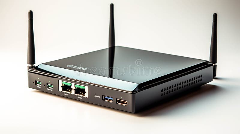 Electronic device wifi modem on white background ilustração royalty free.