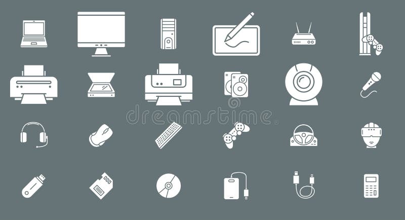 Electronic devices Icons 02 stock illustration Electronic devices Icons 02 stock illustration