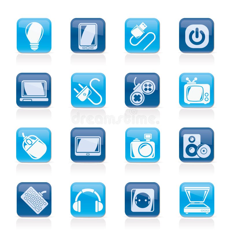 Electronic Devices objects icons