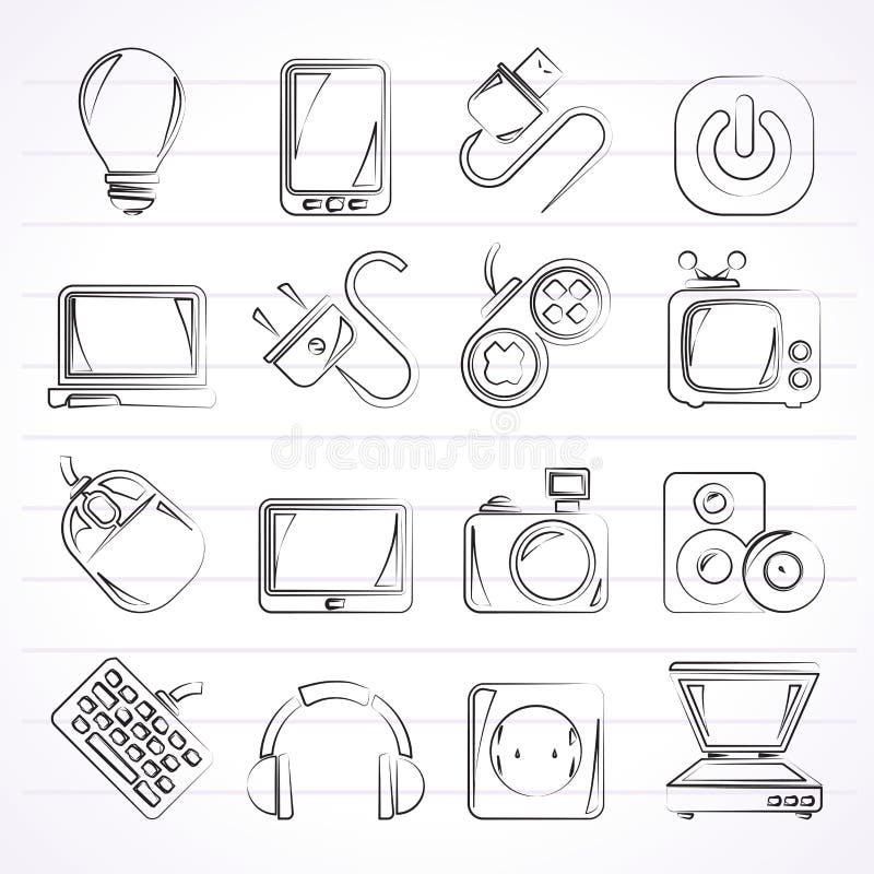 Electronic Devices objects icons