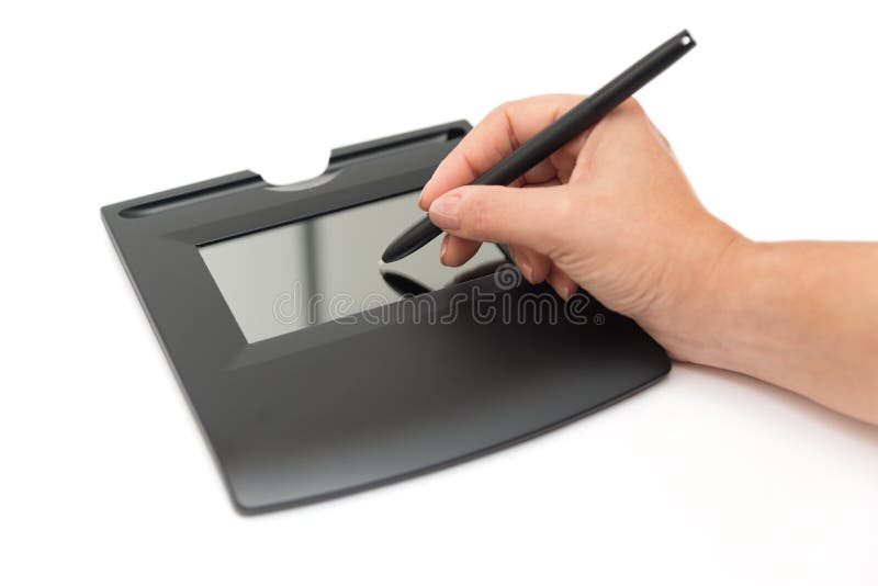 Electronic digital signature on pad