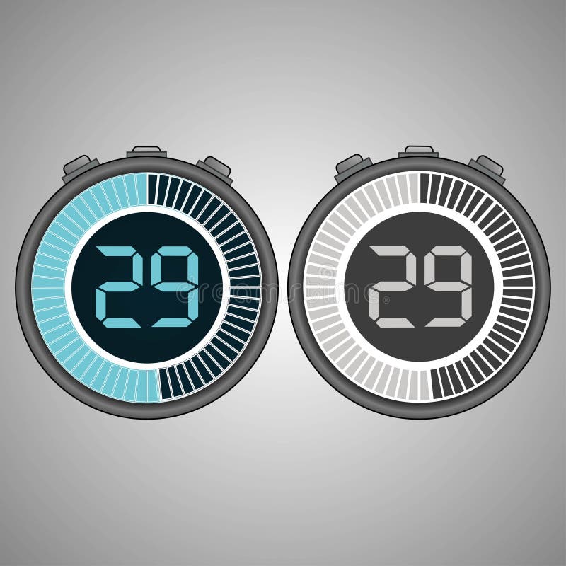 Electronic Digital Stopwatch 29 seconds royalty free illustration Electronic Digital Stopwatch 29 seconds royalty free illustration