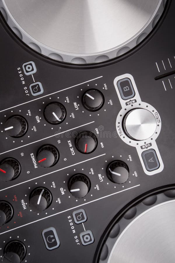 Electronic DJ Mixer Close Up Stock Photo Image of mixer, blue 33596442