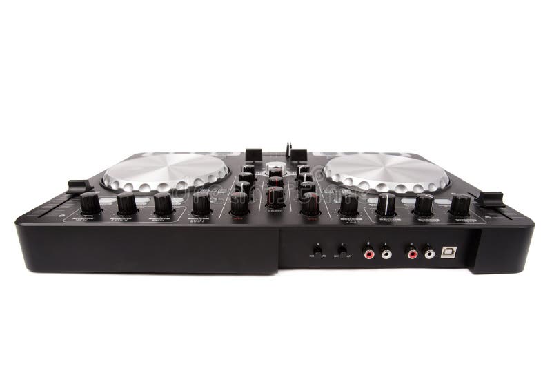 Electronic DJ Mixer Close Up Stock Image Image of party, musician 33664231