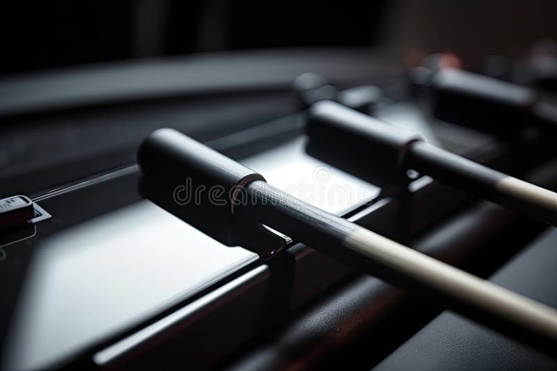 Electronic drumsticks in close-up, with visible beat and rhythm vector illustration