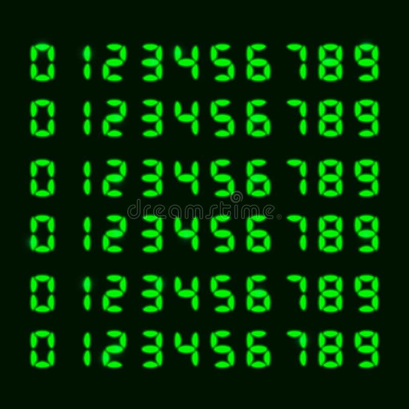 Electronic calculator font stock vector. Illustration of liquid 24264252