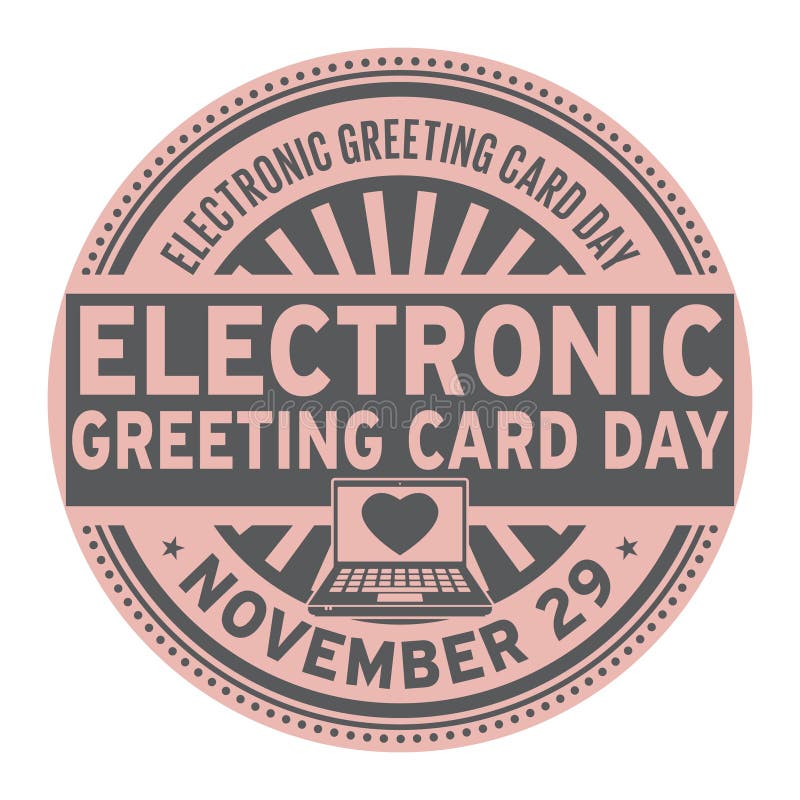 Electronic Greeting Card Day Stock Vector Illustration of notebook
