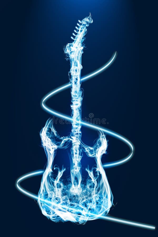 Guitar Flames Is Color Blue Royalty Free Stock Photos Image 30286508