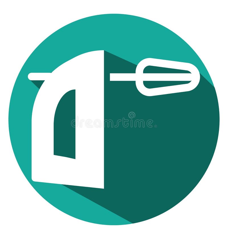 Electronic Hand Mixer, Icon Stock Vector Illustration of white