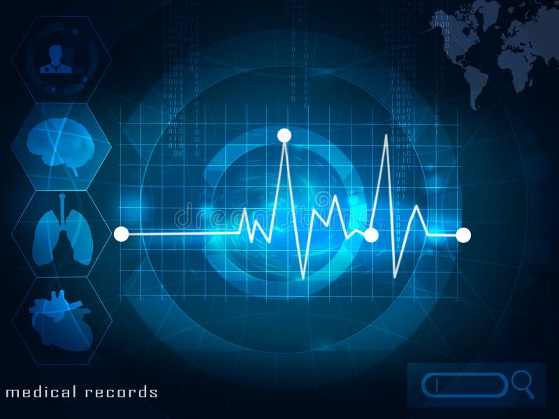 Electronic medical records vector illustration