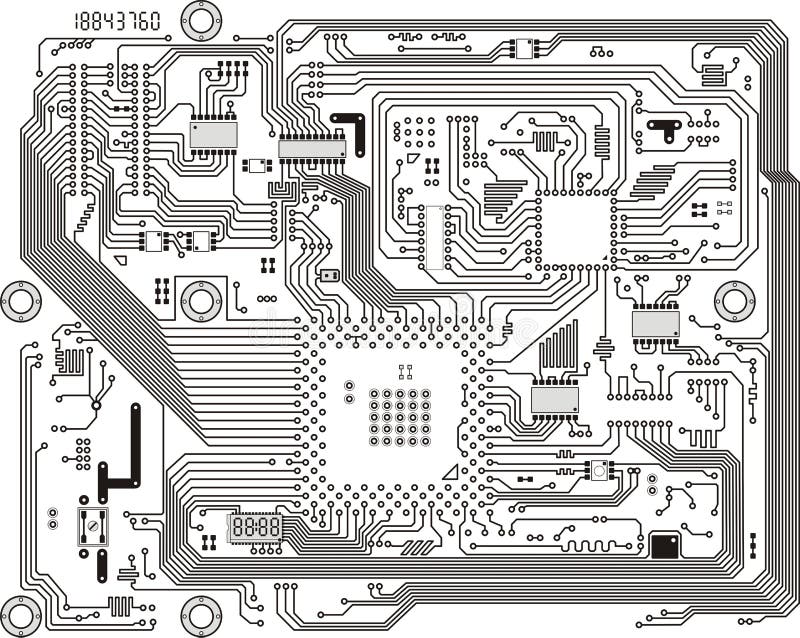 Electronic modern circuit board vector background vector illustration