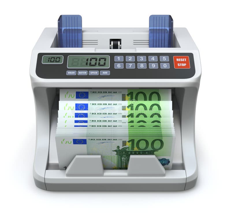 Electronic money counter vector illustration