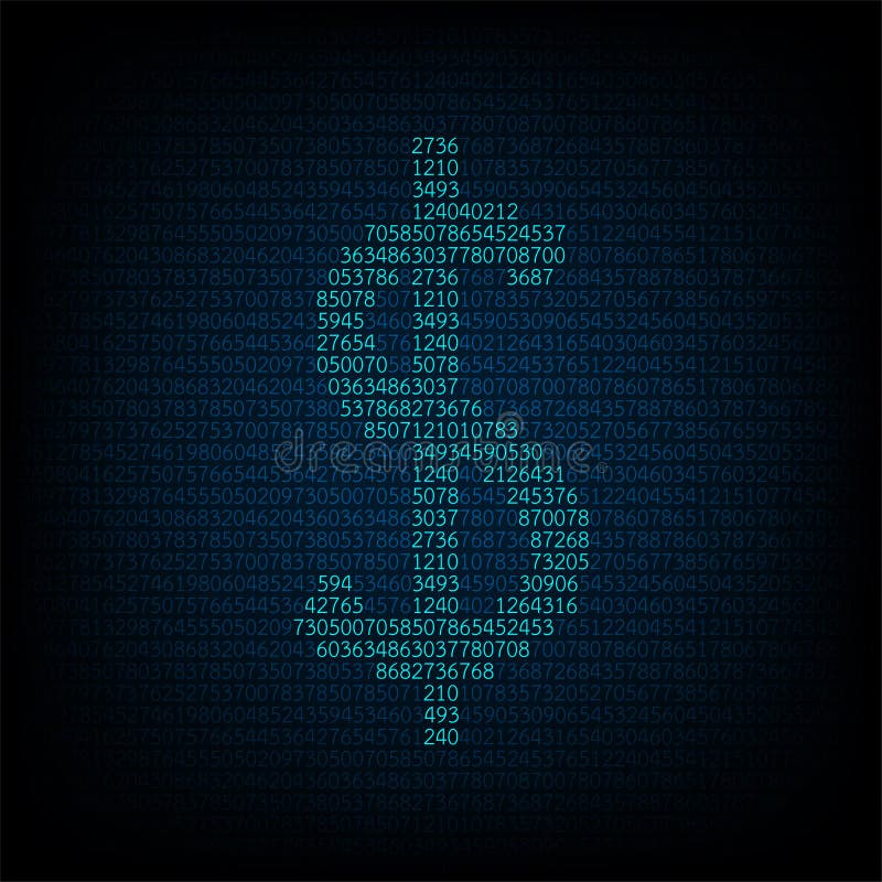 Electronic money of digital. stock illustration