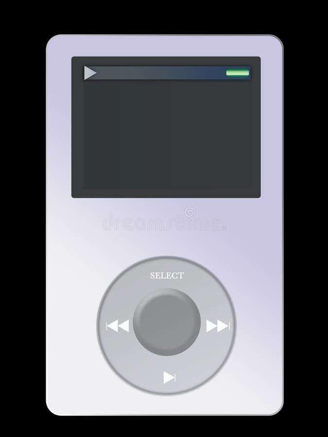 Electronic Music Player Illustration royalty free illustration