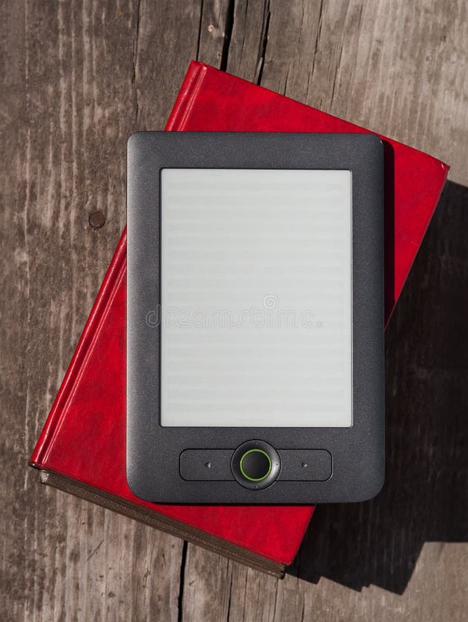 Electronic Paper Books Wooden Bench Stock Photos Free & RoyaltyFree