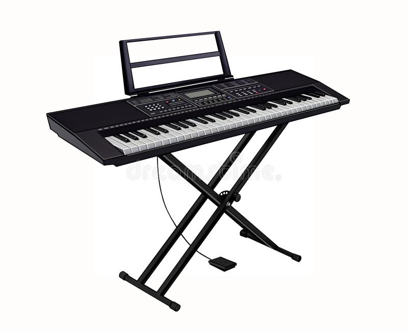 Electronic piano keyboard stock photo. Image of piano 238925564