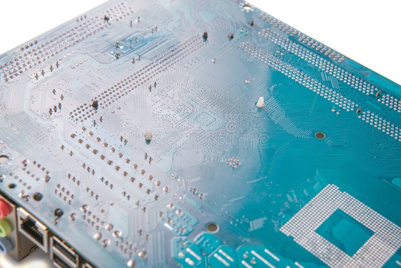 Electronic Plate With Processor Stock Photo Image of detail