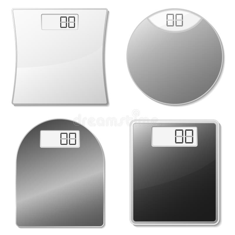 Set of different electronic scales