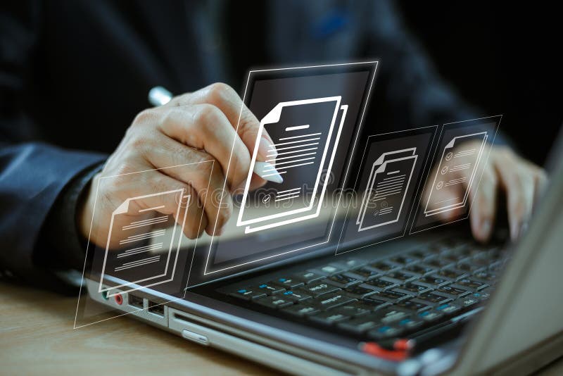 Electronic signature concept. royalty free stock photos