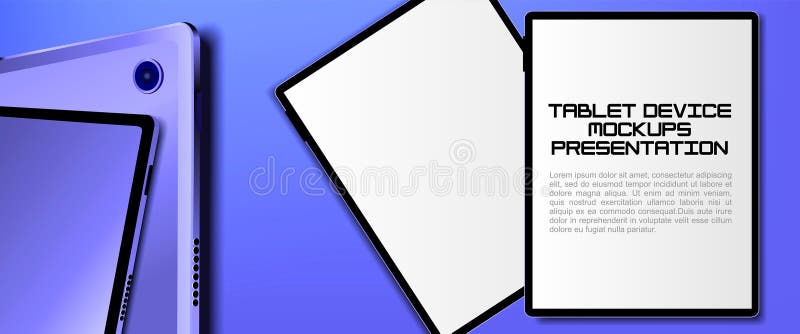 Electronic tablet presentation template royalty free illustration