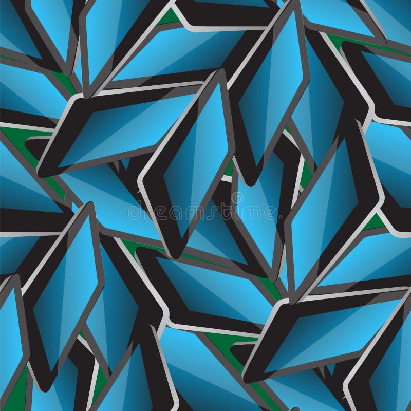 Electronic Tablet Seamless Pattern royalty free illustration