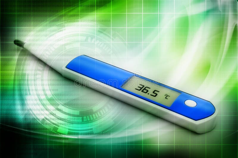 Electronic thermometer stock photo. Image of device, fever 42315806
