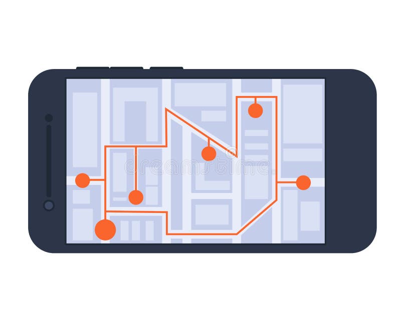 Electronic tourist map stock vector. Illustration of city 89538639