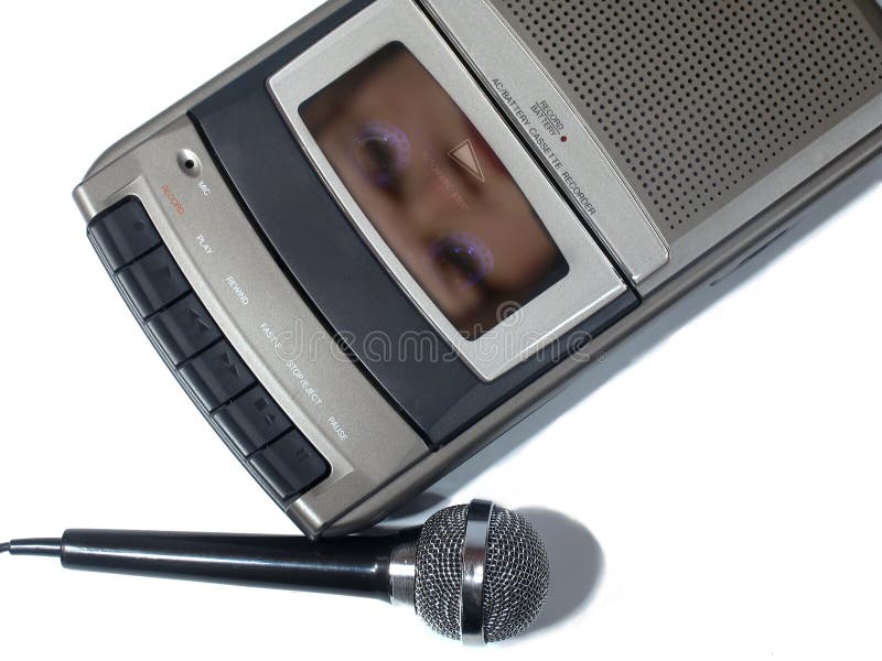 Na ilustráciu elektronické hlas jav, evp, záznam toho, čo sa hovorí, strašidelné hlasy na bežné magnetofón, ako vo filme, je Biely Šum.