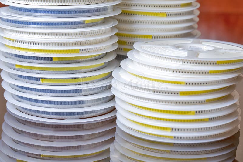 Electronics Concepts. Three Batches of SMD or Surface Mount Components