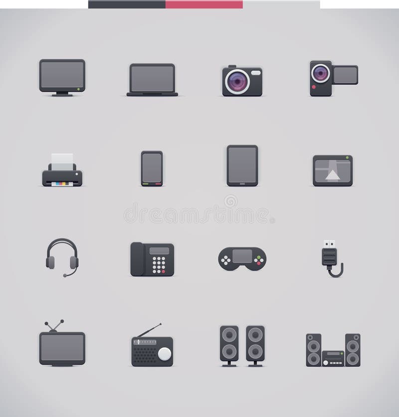 Electronics design icon set