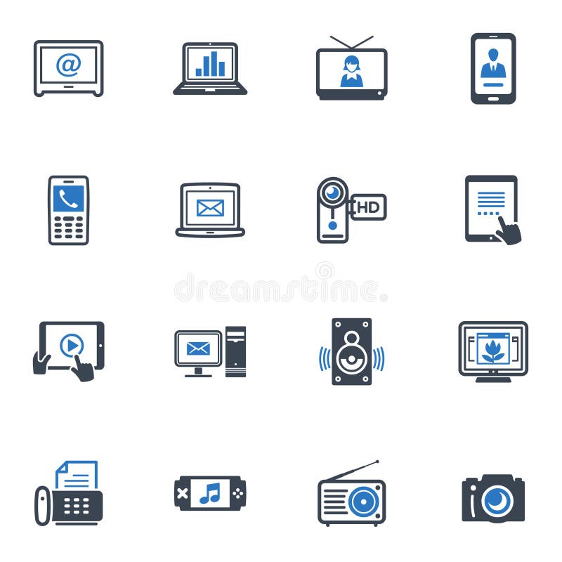 Electronics Icons - Blue Series