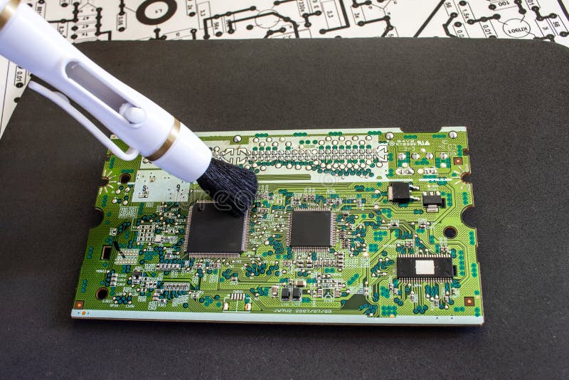 Electronics Repair and Cleaning Stock Image Image of detail